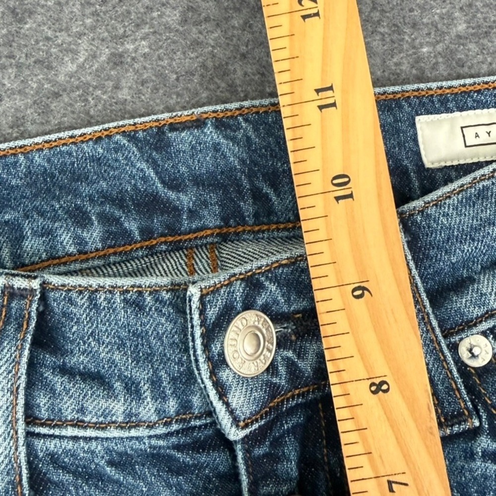 AYR The Secret Sauce Wide Leg Jeans Blue Medium Wash High Rise Made in LA 25S - Picture 5 of 12